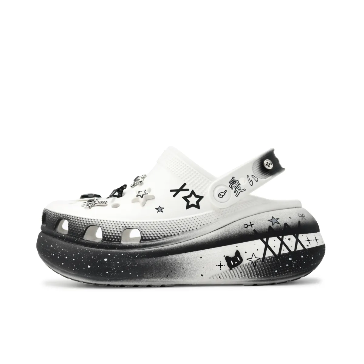Crocs Crush Clog Clogs Unisex Black White