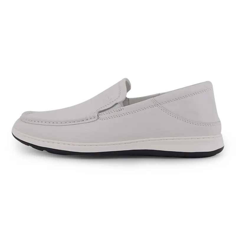 TRANOI Cow Leather Casual Shoes Men's White