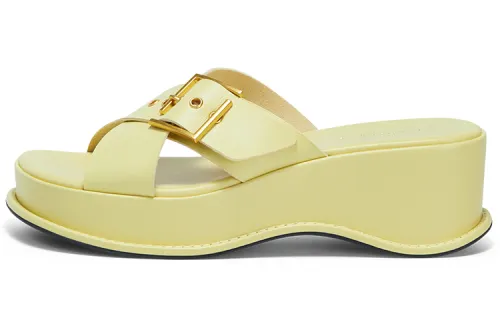 CHARLES&KEITH Composite Sole Abrasion Resistant Slide Slippers Women's Yellow