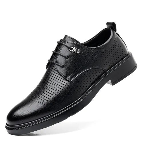 Mulinsen Cow Split Leather Dress Shoes Men's Black