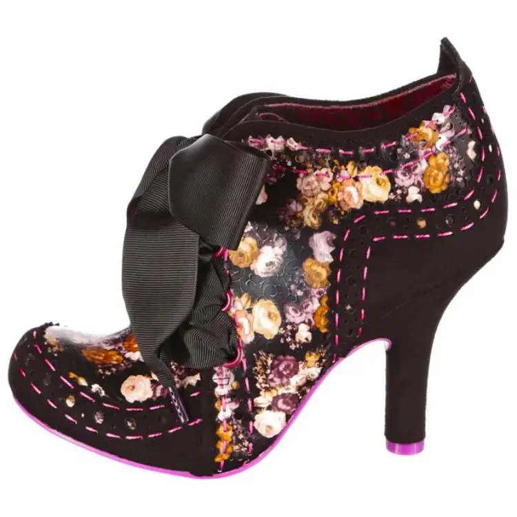 IRREGULAR CHOICE Pu Slim Heel High Heels 9.5cm Women's Black