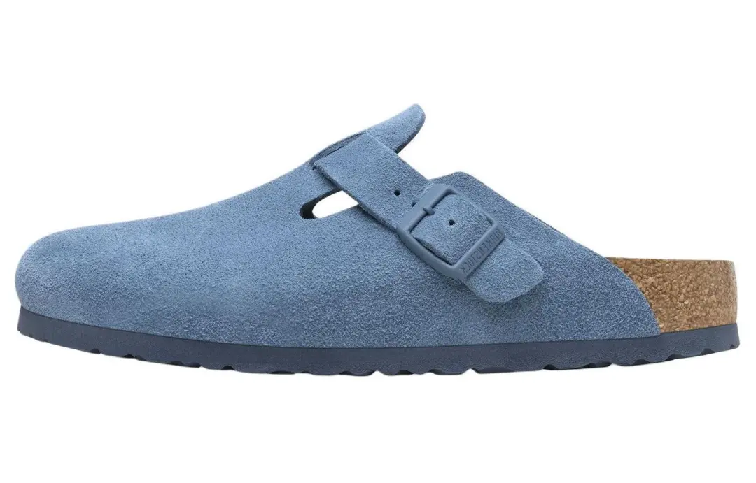 Birkenstock Buckled Suede Leather Slippers