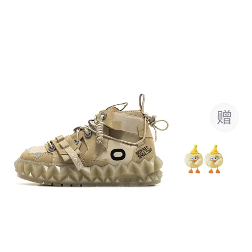 OETZI Ice Man Oz Cow Suede Thermal Abrasion Resistant Height Increasing High top Casual Skateboard Shoes Unisex Beige