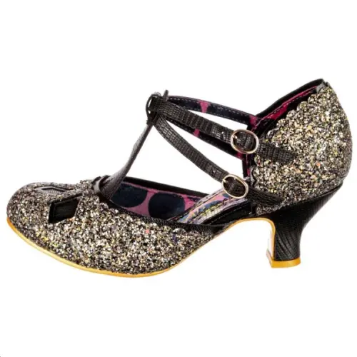 IRREGULAR CHOICE Pu Slim Heel High Heels 6CM Women's Black
