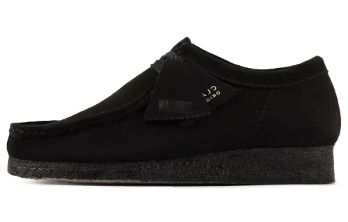 Clarks Originals Cow Split Leather Abrasion Resistant Breathable Low top Casual Shoes Women's Black