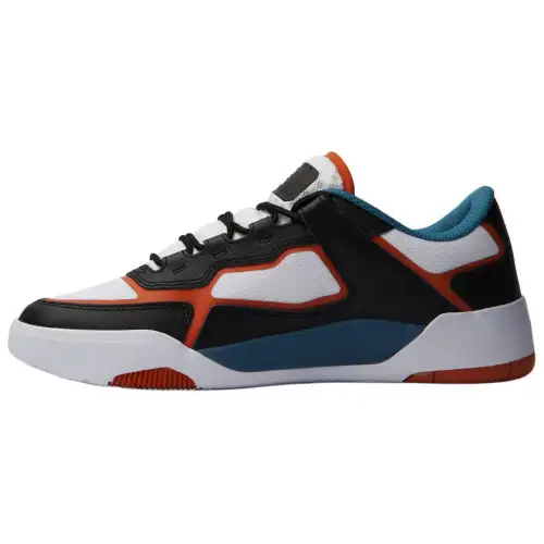 DC Shoes Leather Slip Resistant Abrasion Resistant Low top Skateboard Shoes Men's Black White