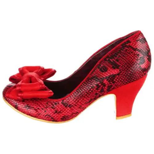 IRREGULAR CHOICE Pu Fashion Chunky Heel High Heels Women's Red