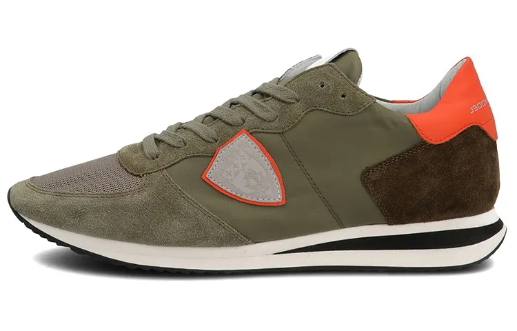 PHILIPPE MODEL Trpx Casual Shoes Men's Low Top Green Orange