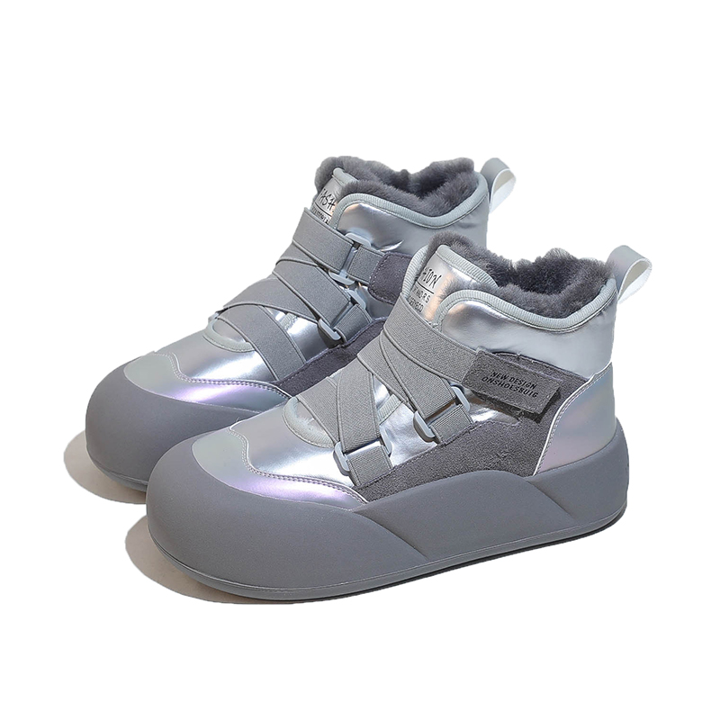 DK.VAN Thermal Thickened And Fleece Lined Short Snow Boots Women's Gray