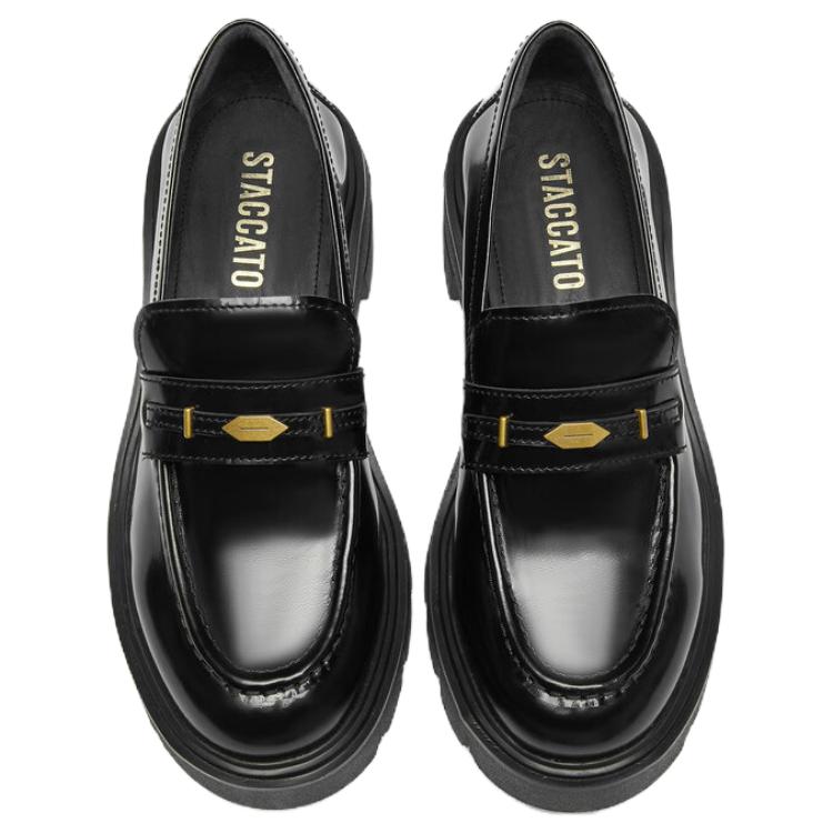 Staccato Cow Leather Loafers 5cm Women's
