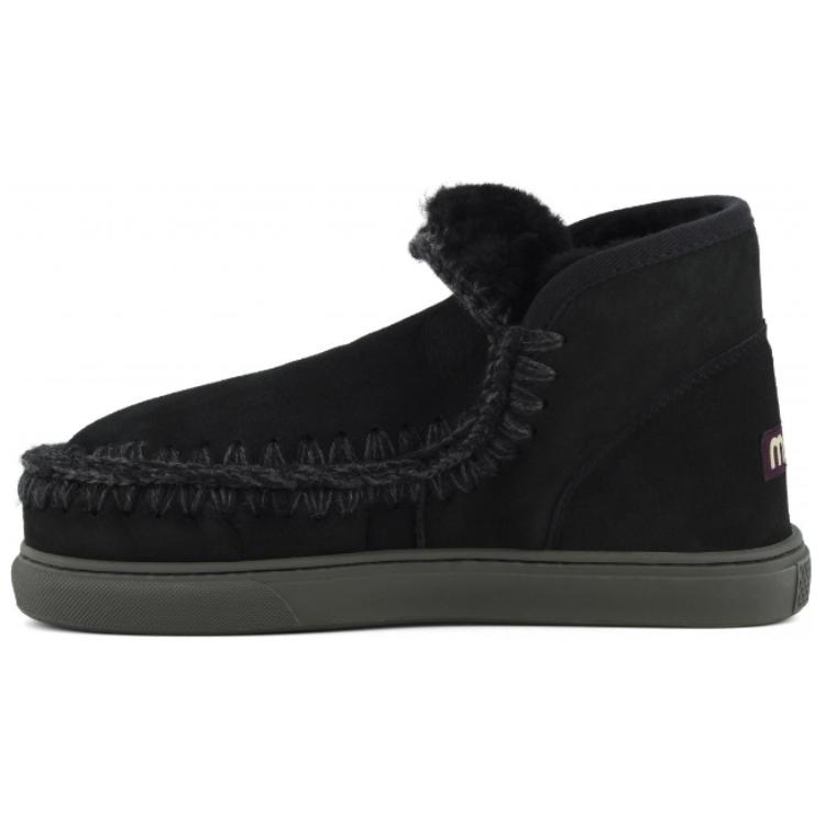 MOU Sheepskin Short Snow Boots Men's Black