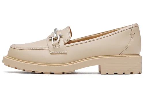 Clarks Leather Platform Shoes Women's Sand