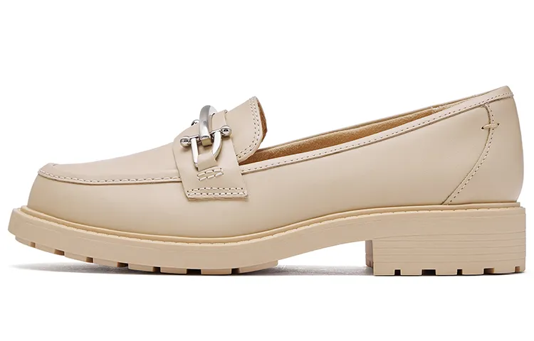 Clarks Leather Platform Shoes Women's Sand
