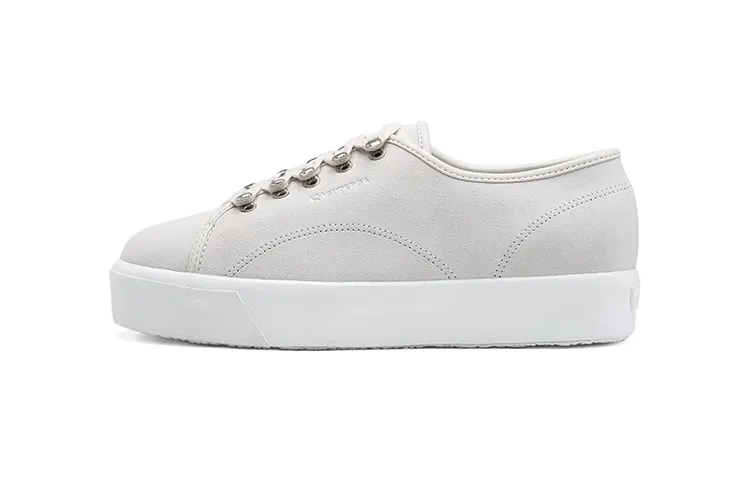 SUPERGA Slip Resistant, Abrasion Resistant, Thermal Height Increasing Low top Canvas Shoes Women's Gray
