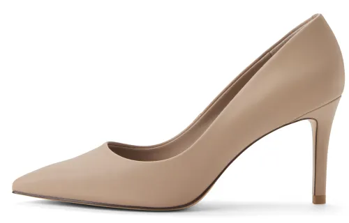 CHARLES&KEITH Small Ck Slim Heel High Heels 8cm Women's Nude Flesh