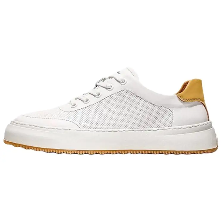 JANE HARLOW Leather Low top Skateboard Shoes Men's White