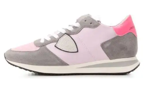 PHILIPPE MODEL Trp Cushioning Slip Resistant Abrasion Resistant Low top Casual Shoes Women's Gray Pink