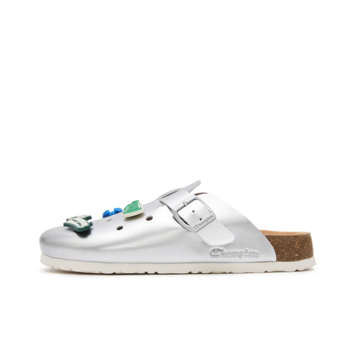 Champion Rubber EVA Breathable Birkenstock Shoes Unisex Silver White