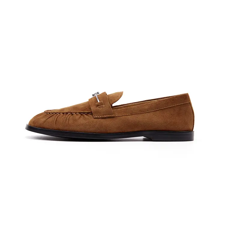 Marie Claire Sheep Suede Loafers 1.4cm Women's