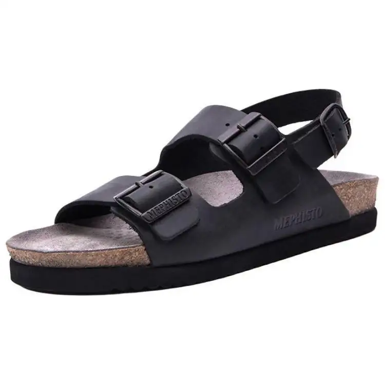 MEPHISTO Leather Beach Sandals Men's