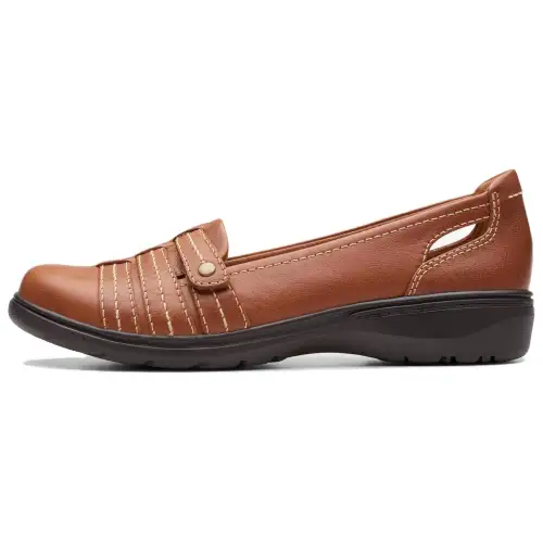 Clarks Leather Casual Shoes 3.5cm Women's Tan