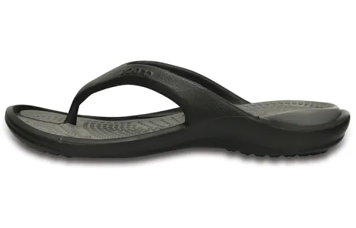 Crocs Soft Sole Cozy Flip Flops Unisex Black Gray