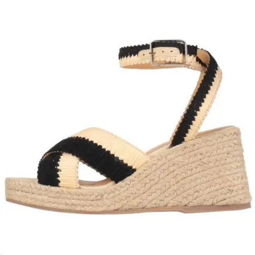 Castañer One Strap Sandals Women's Beige Black