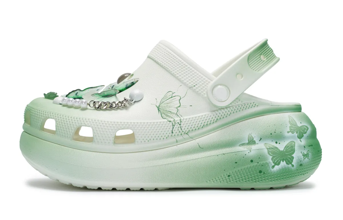 Crocs Crush Clog 811 Manufacturing, Xiaodie Conceals Spring Clogs Unisex Green White