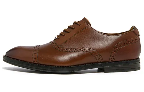 Clarks Dress Shoes Men's Low Top Dark Umber