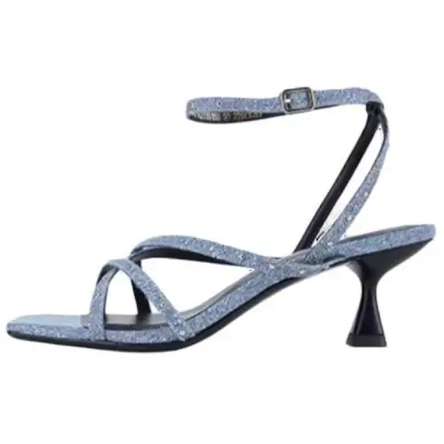 D FUSE SCANDINAVIA Cow Split Leather One Strap Sandals 5.5cm Women's