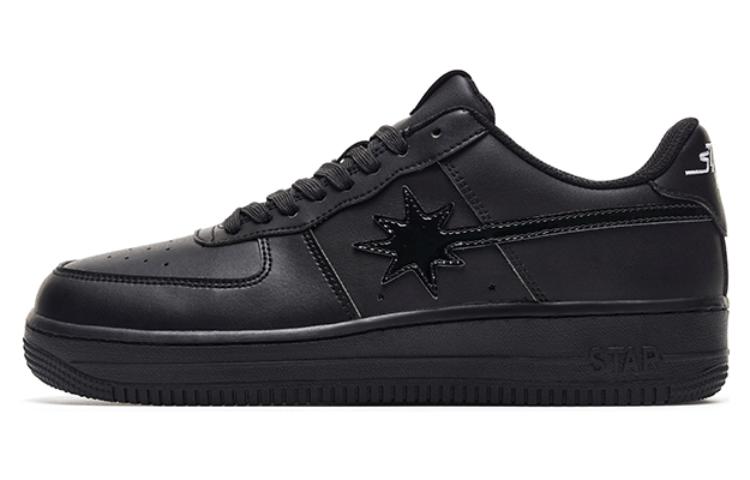 Starwalk Soldier Microfiber Leather Abrasion Resistant Low top Skateboard Shoes Men's Black