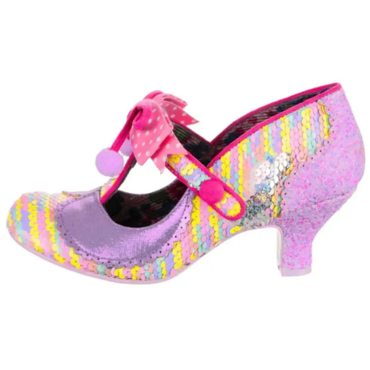IRREGULAR CHOICE Slim Heel Mary Jane Shoes 6CM Women's Pink/Multicolor