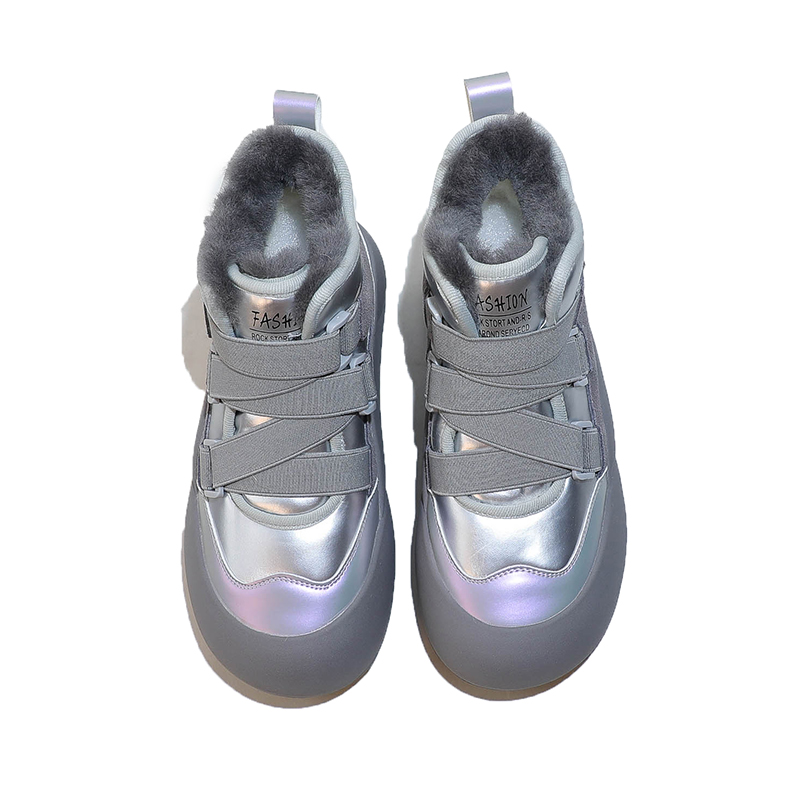 DK.VAN Thermal Thickened And Fleece Lined Short Snow Boots Women's Gray