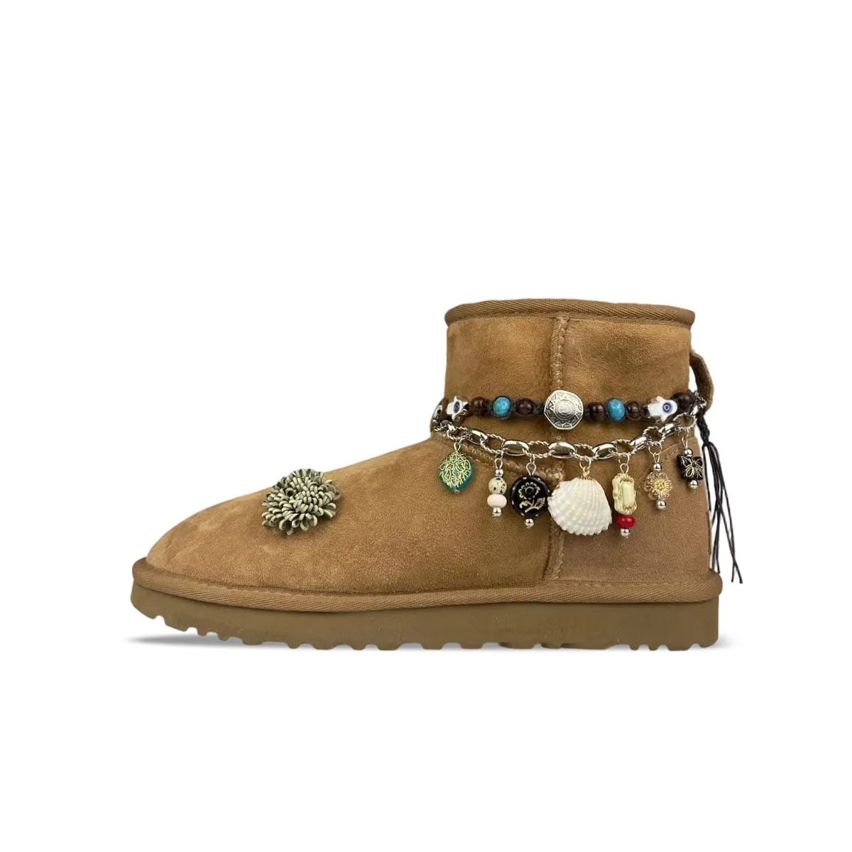 UGG CLASSIC MINI Sheepskin Short Snow Boots Women's Brown