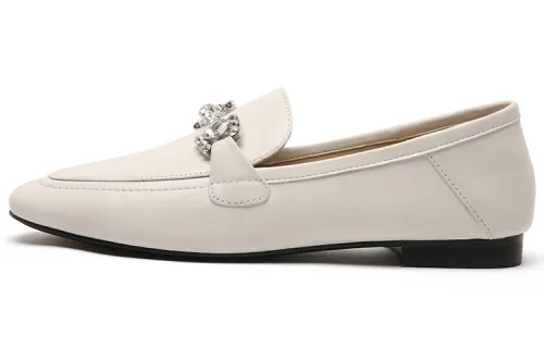 PACO GIL Sheepskin Casual Shoes Women's Ecru