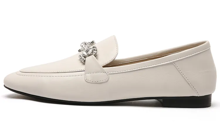 PACO GIL Sheepskin Casual Shoes Women's Ecru