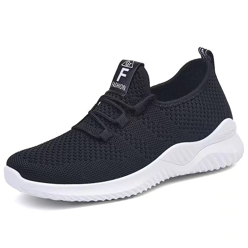 Komarnik fabric, mesh fly woven running and walking, soft sole, comfortable for long standing without getting tired, versatile large size couple shoes, shock absorption, increased wear resistance, lightweight, breathable and non-slip, low-top, sports and lifestyle casual shoes for young students, same style for men and women