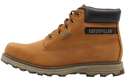 CAT Top Grain Cow Leather Ankle Length Outdoor Boots Men's Brown