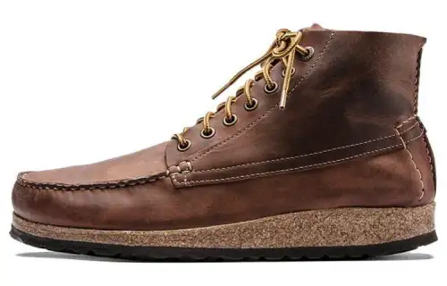 Birkenstock Leather Ankle Boots Unisex Brown Regular