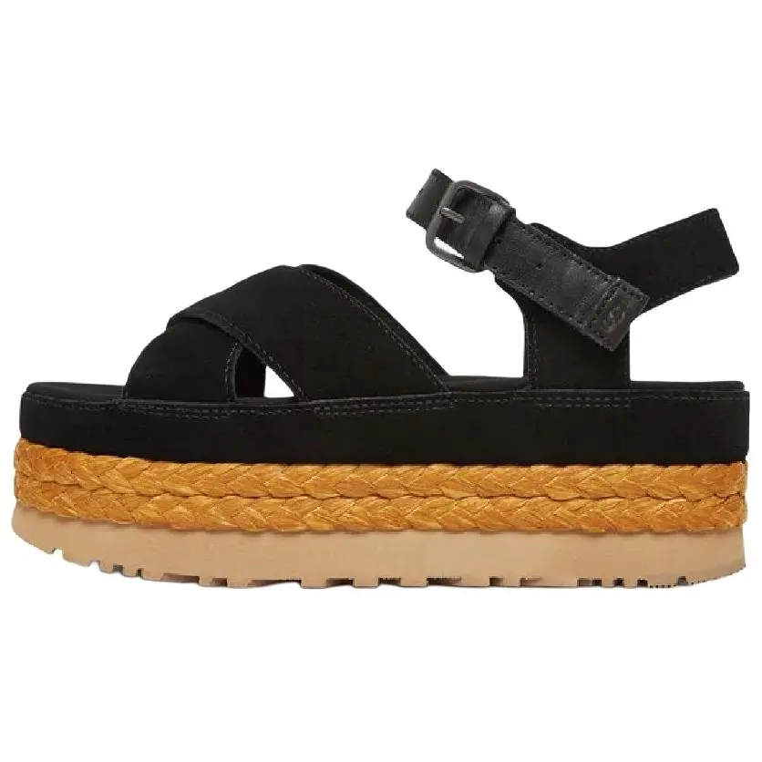 UGG Aubrey One Strap Sandals 6CM Women's Black