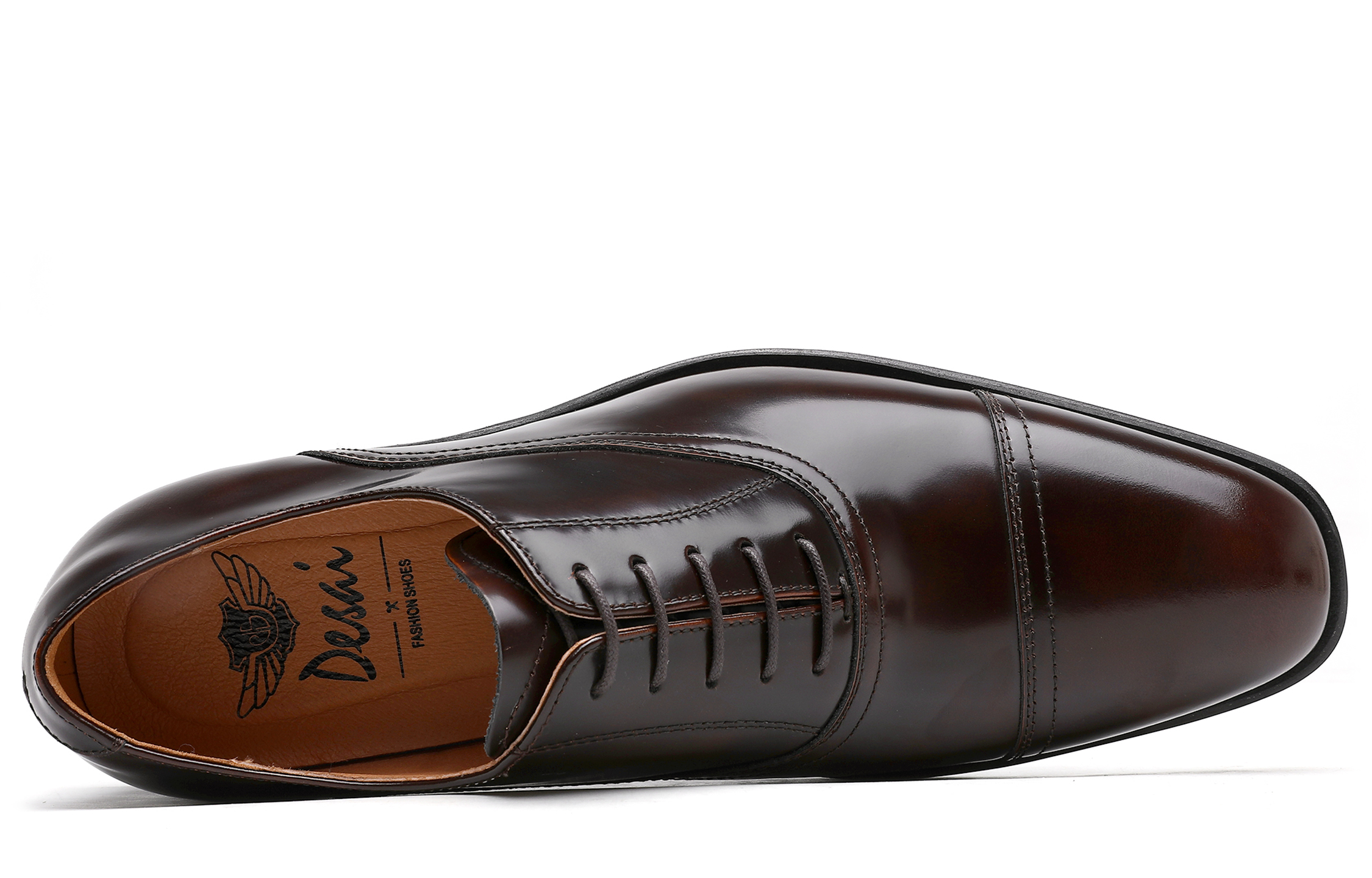 Desai Top Grain Cow Leather Dress Shoes Men's Light Brown