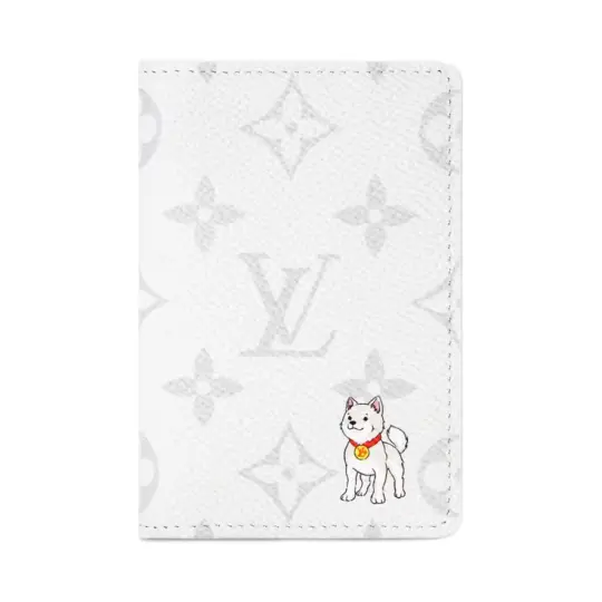 LOUIS VUITTON Monogram Coated Canvas Wallet Women's White