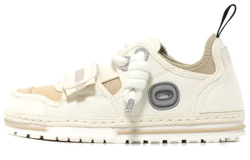 OETZI Canvas Low top Skateboard Shoes Unisex Beige Brown