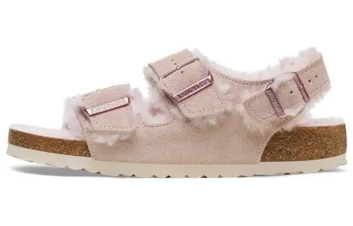 Birkenstock Suede Beach Sandals Women's Light Rose Narrow