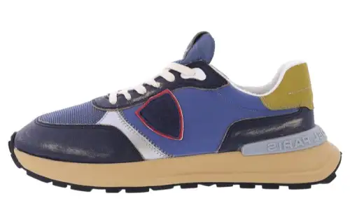 PHILIPPE MODEL Cow Leather Low top Casual Shoes Men's Blue