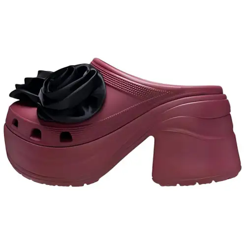 Crocs Fashion Chunky Heel High Heels 9cm Women's Black Red
