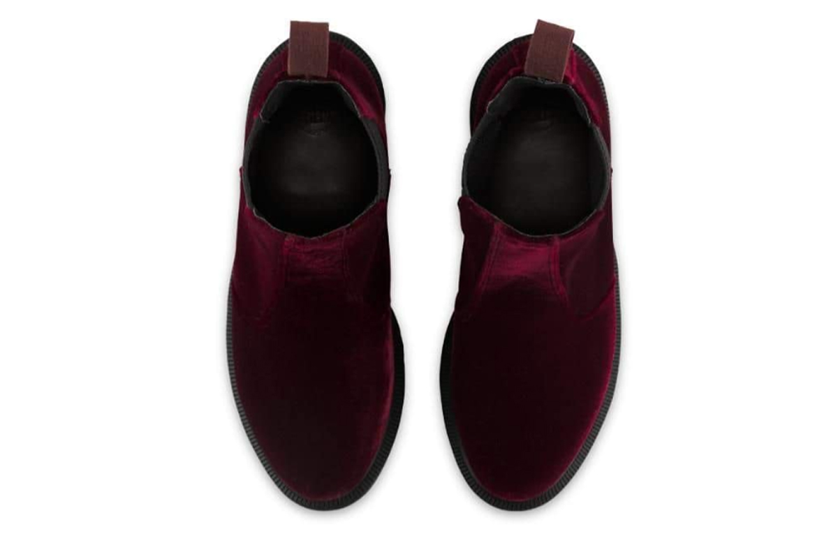 Dr. Martens Dr.Martens Flora Velvet 'Cherry Red' Women's