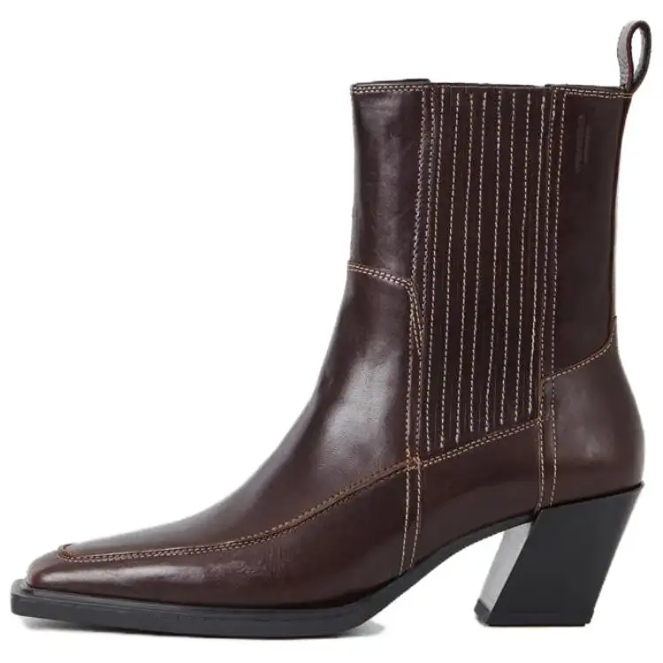 VAGABOND SHOEMAKERS Alina Leather Ankle Boots Women's Red Brown