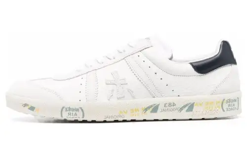 PREMIATA Bonnie Calfskin Low top Skateboard Shoes Men's White Black