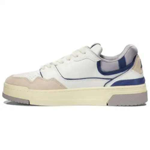 AUTRY Cow Leather Low top Skateboard Shoes Men's White/Blue Color